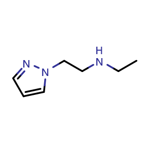 Chemical structure of N-Ethyl-2-(1-pyrazolyl)ethanamine , CAS 340967-02-4, AChemBlock U137195
