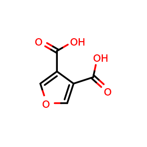 Chemical structure of 3,4-Furandicarboxylic acid , CAS 3387-26-6, AChemBlock U137202