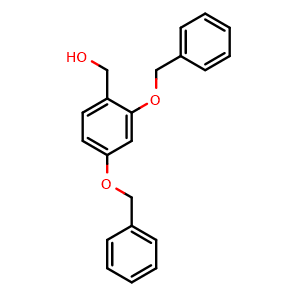 Chemical structure of 2,4-Dibenzyloxybenzyl Alcohol , CAS 33617-58-2, AChemBlock U137209
