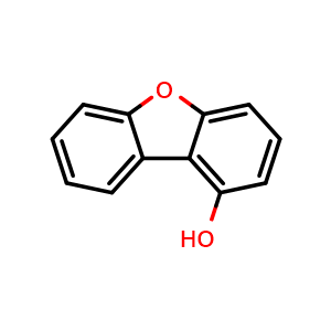 Chemical structure of dibenzofuran-1-ol , CAS 33483-06-6, AChemBlock U137215