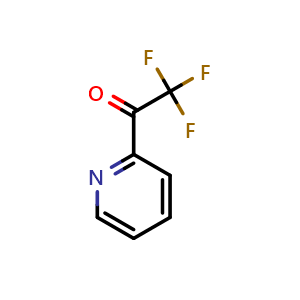 Chemical structure of 2-(Trifluoroacetyl)pyridine (contains gem-diol) , CAS 33284-17-2, AChemBlock U137226