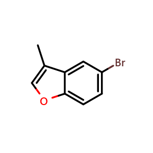Chemical structure of 5-Bromo-3-methylbenzofuran , CAS 33118-85-3, AChemBlock U137237