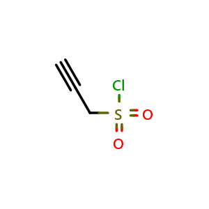 Chemical structure of 2-Propyne-1-sulfonyl Chloride , CAS 32623-88-4, AChemBlock U137257