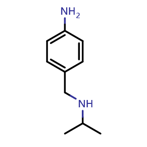 Chemical structure of N-Isopropyl-4-aminobenzylamine , CAS 324560-63-6, AChemBlock U137263