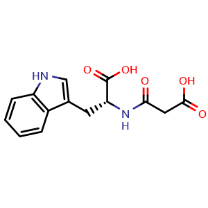 Chemical structure of N-(2-Carboxyacetyl)-D-tryptophan , CAS 3184-74-5, AChemBlock U137282
