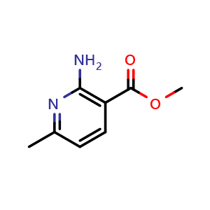 Chemical structure of 2-Amino-6-methyl-nicotinic acid methyl ester , CAS 31686-93-8, AChemBlock U137293