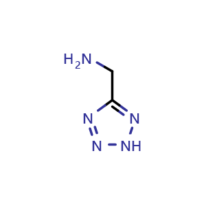 Chemical structure of 5-(Aminomethyl)-2H-tetrazole , CAS 31602-63-8, AChemBlock U137298