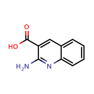 Chemical structure of 2-Aminoquinoline-3-carboxylic acid , CAS 31407-29-1, AChemBlock U137307