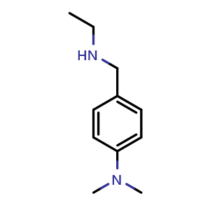 Chemical structure of N-Ethyl-4-(dimethylamino)benzylamine , CAS 313552-99-7, AChemBlock U137309