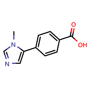 Chemical structure of 4-(1-Methyl-5-imidazolyl)benzoic acid , CAS 305806-38-6, AChemBlock U137336