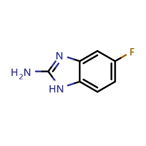 Chemical structure of 2-Amino-5-fluorobenzimidazole , CAS 30486-73-8, AChemBlock U137338