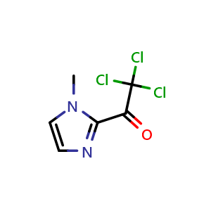 Chemical structure of 1-Methyl-2-(trichloroacetyl)imidazole , CAS 30148-23-3, AChemBlock U137346