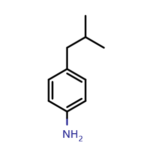 Chemical structure of 4-Isobutylaniline , CAS 30090-17-6, AChemBlock U137349