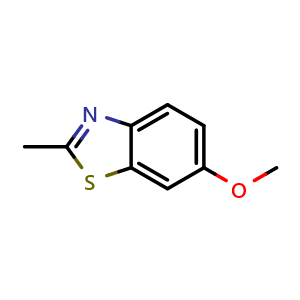 Chemical structure of 6-Methoxy-2-methylbenzothiazole , CAS 2941-72-2, AChemBlock U137375