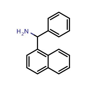 Chemical structure of alpha-(1-Naphthyl)benzylamine , CAS 2936-63-2, AChemBlock U137377