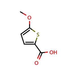 Chemical structure of 5-Methoxy-2-thiophenecarboxylic acid , CAS 29212-22-4, AChemBlock U137379