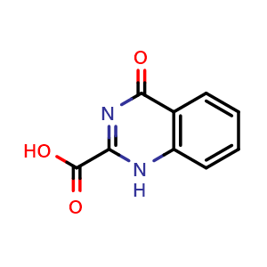 Chemical structure of 4-Quinazolone-2-carboxylic acid , CAS 29113-34-6, AChemBlock U137383