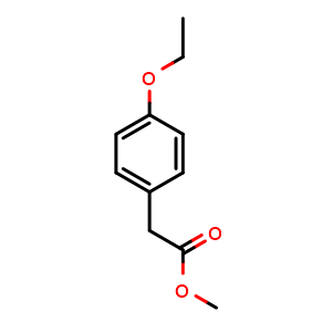 Chemical structure of Methyl 4-Ethoxyphenylacetate , CAS 29056-03-9, AChemBlock U137385