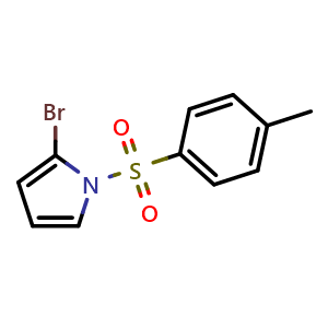 Chemical structure of 2-Bromo-N-(p-toluenesulfonyl)pyrrole , CAS 290306-56-8, AChemBlock U137387