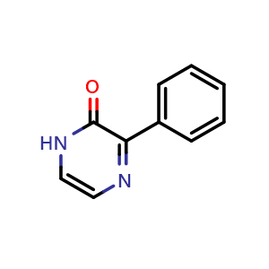 Chemical structure of 3-Phenylpyrazin-2(1H)-one , CAS 2882-18-0, AChemBlock U137395