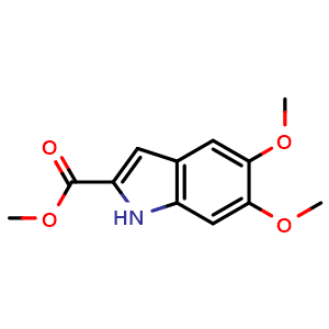 Chemical structure of Methyl 5,6-Dimethoxyindole-2-carboxylate , CAS 28059-24-7, AChemBlock U137414