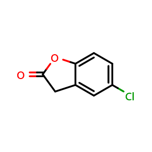 Chemical structure of 5-Chlorobenzofuran-2(3H)-one , CAS 28033-47-8, AChemBlock U137417