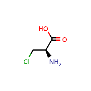 Chemical structure of 3-Chloro-L-alanine , CAS 2731-73-9, AChemBlock U137437