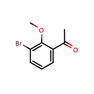 Chemical structure of 3'-Bromo-2'-methoxyacetophenone , CAS 267651-23-0, AChemBlock U137457