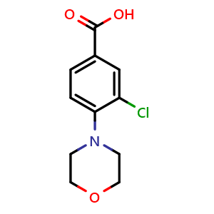 Chemical structure of 3-Chloro-4-morpholinobenzoic acid , CAS 26586-20-9, AChemBlock U137462