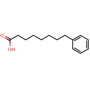 Chemical structure of 8-Phenyloctanoic acid , CAS 26547-51-3, AChemBlock U137465