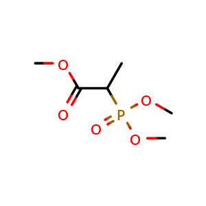 Chemical structure of Methyl 2-(Dimethoxyphosphoryl)propionate , CAS 26530-60-9, AChemBlock U137469