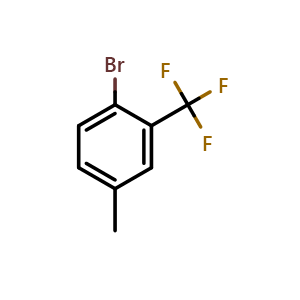 Chemical structure of 2-Bromo-5-methylbenzotrifluoride , CAS 261952-20-9, AChemBlock U137626