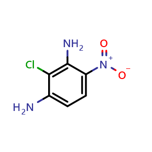Chemical structure of 2-Chloro-4-nitro-m-phenylenediamine , CAS 261764-92-5, AChemBlock U137628