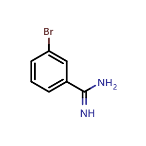 Chemical structure of 3-Bromobenzamidine , CAS 26157-85-7, AChemBlock U137629