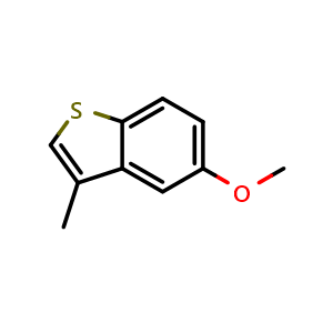 Chemical structure of 5-Methoxy-3-methylbenzothiophene , CAS 25784-98-9, AChemBlock U137649