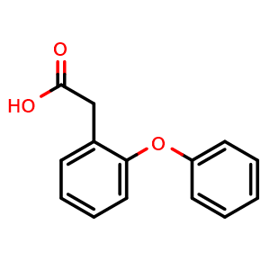 Chemical structure of 2-Phenoxyphenylacetic acid , CAS 25563-02-4, AChemBlock U137661