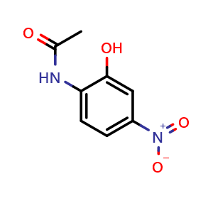 Chemical structure of N-(2-Hydroxy-4-nitrophenyl)acetamide , CAS 25351-89-7, AChemBlock U137668