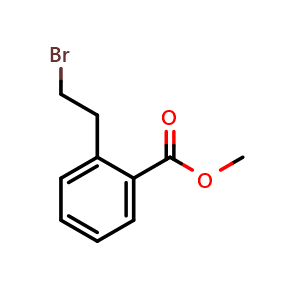 Chemical structure of Methyl 2-(2-Bromoethyl)benzoate , CAS 25109-86-8, AChemBlock U137678