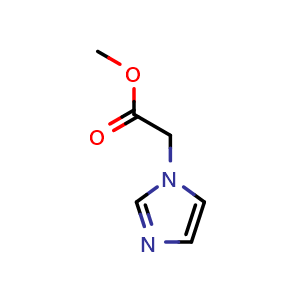Chemical structure of Methyl 2-(1-Imidazolyl)acetate , CAS 25023-22-7, AChemBlock U137687