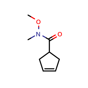 Chemical structure of n-methoxy-n-methyl-3-cyclopentenecarboxamide , CAS 248275-70-9, AChemBlock U137696
