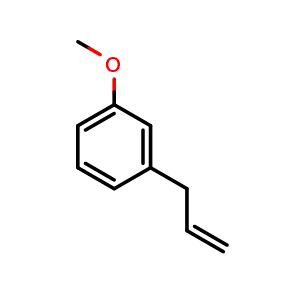 Chemical structure of 3-Allylanisole , CAS 24743-14-4, AChemBlock U137697