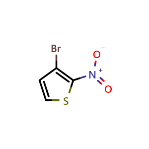 Chemical structure of 3-Bromo-2-nitrothiophene , CAS 24430-27-1, AChemBlock U137721