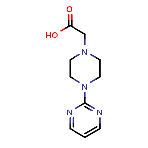 Chemical structure of 2-[4-(2-Pyrimidyl)-1-piperazinyl]acetic acid , CAS 244255-92-3, AChemBlock U137723