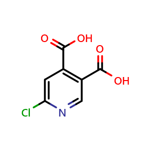 Chemical structure of 6-Chloropyridine-3,4-dicarboxylic acid , CAS 243835-70-3, AChemBlock U137724