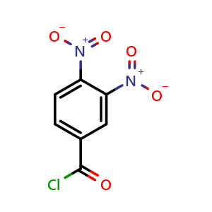 Chemical structure of 3,4-Dinitrobenzoyl Chloride , CAS 24376-18-9, AChemBlock U137725