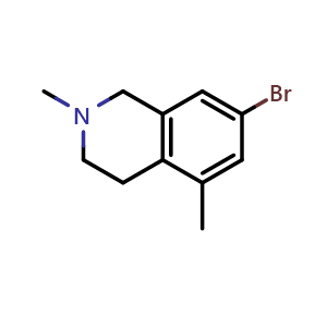 Chemical structure of 7-bromo-2,5-dimethyl-3,4-dihydro-1H-isoquinoline , CAS 2426763-78-0, AChemBlock U137739