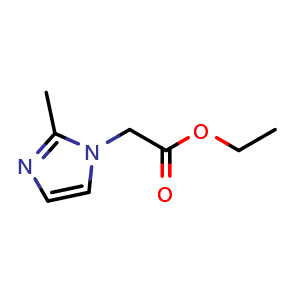 Chemical structure of Ethyl 2-(2-methylimidazol-1-yl)acetate , CAS 239065-60-2, AChemBlock U137778