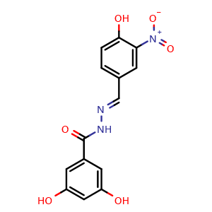 3,5-dihydroxy-N'-[(E)-(4-hydroxy-3-nitrophenyl)methylidene]benzohydrazide