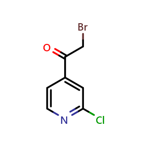 Chemical structure of 2-Bromo-1-(2-chloro-4-pyridyl)ethanone , CAS 23794-16-3, AChemBlock U137791