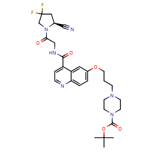 (S)-6-[3-(4-Boc-1-piperazinyl)propoxy]-N-[2-(2-cyano-4,4-difluoro-1-pyrrolidinyl)-2-oxoethyl]quinoline-4-carboxamide